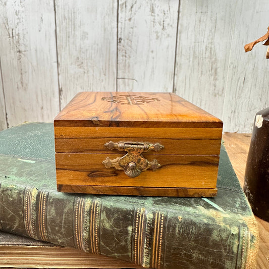 Small Wooden Box Keepsake Jewellery Box