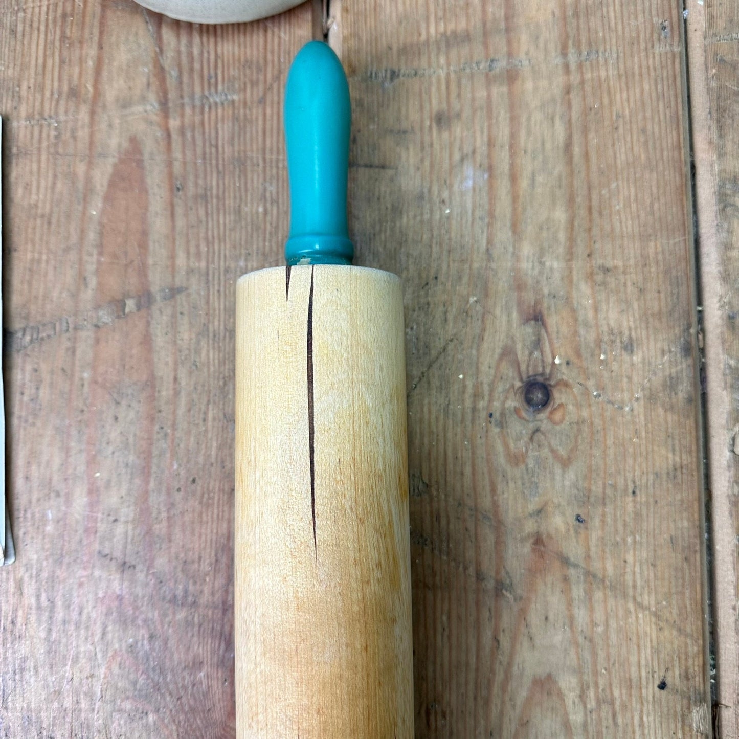 Traditional Wooden Green Rolling Pin* - The Blind Mole