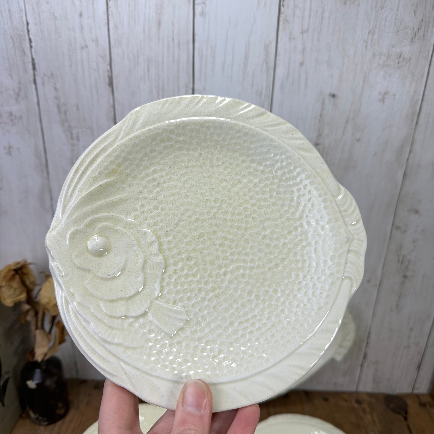 Vintage Fish Shaped Side plates & Serving Platter