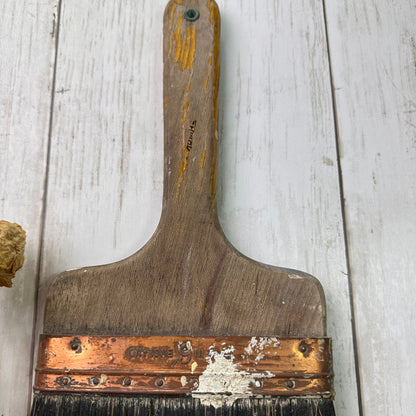 Large Rustic Worn Paint Brush