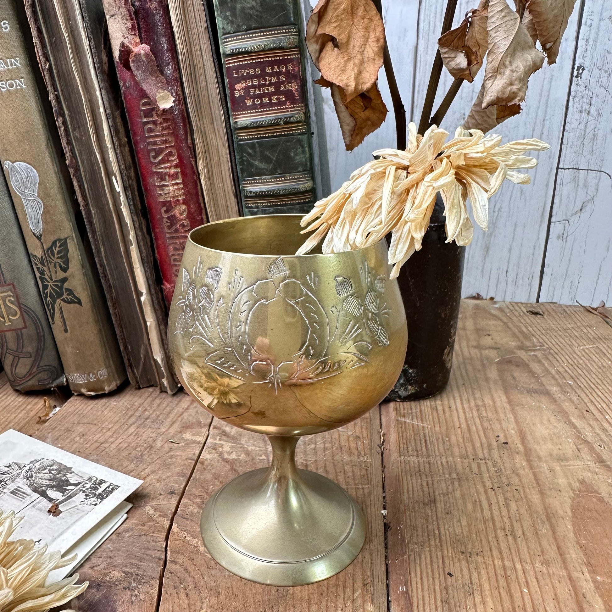 Mid-Century Brass Arabian Goblet* - The Blind Mole