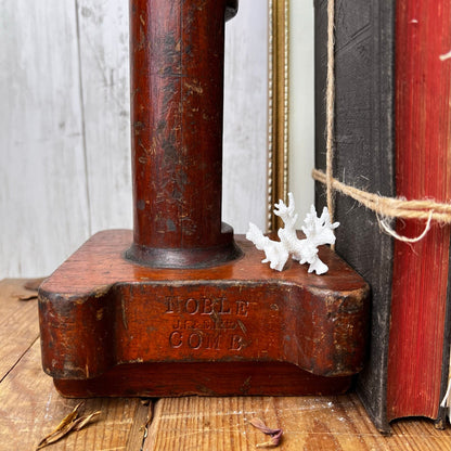 Antique Wooden Bookend Noble & Come Slide Bracket