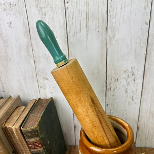 Traditional Wooden Green Rolling Pin* - The Blind Mole