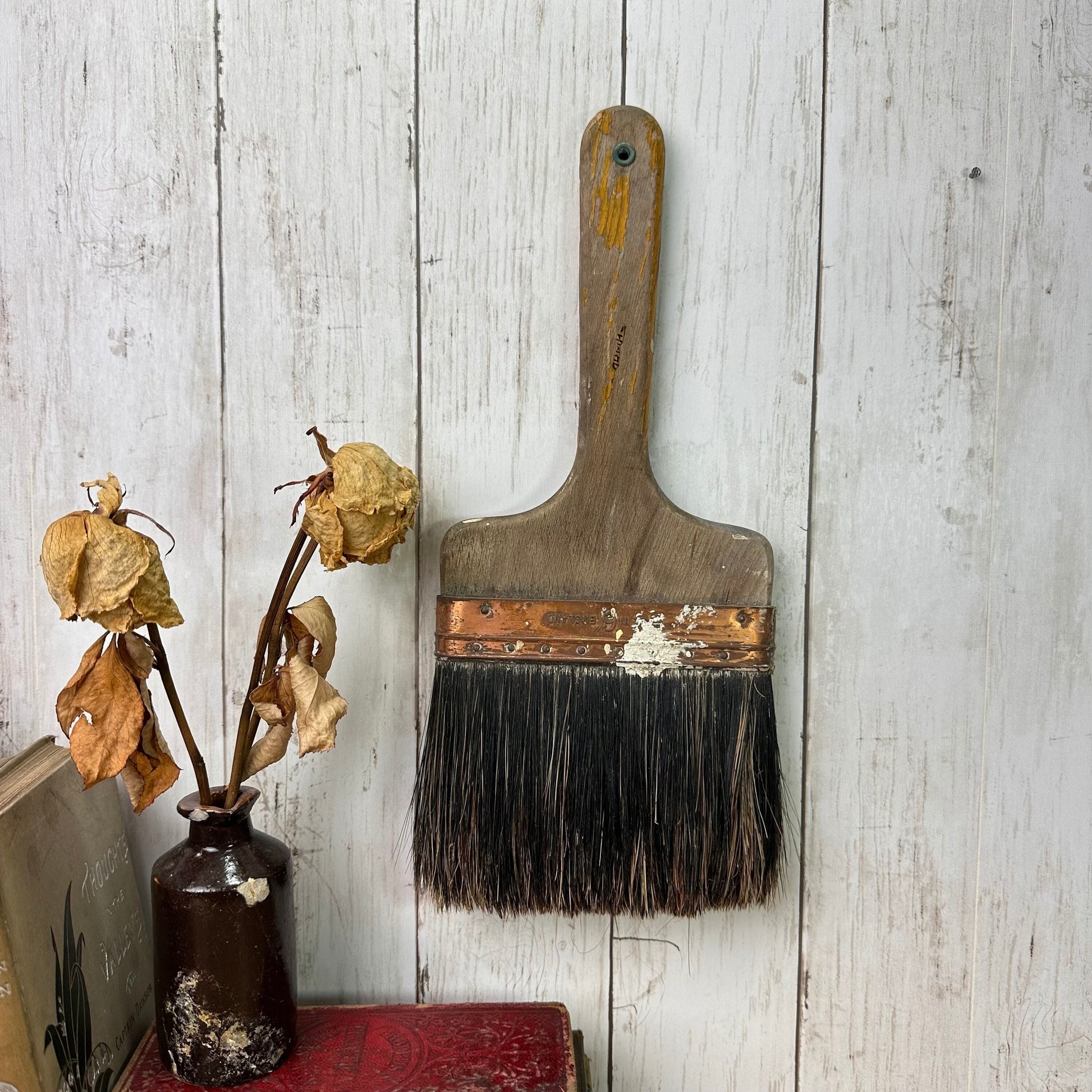 Large Rustic Worn Paint Brush