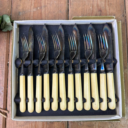 Ornate Boxed Set of Cutlery - Fish