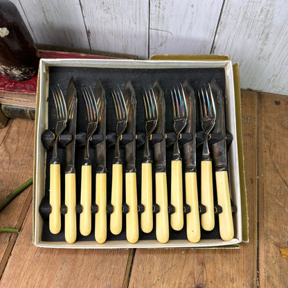 Ornate Boxed Set of Cutlery - Fish