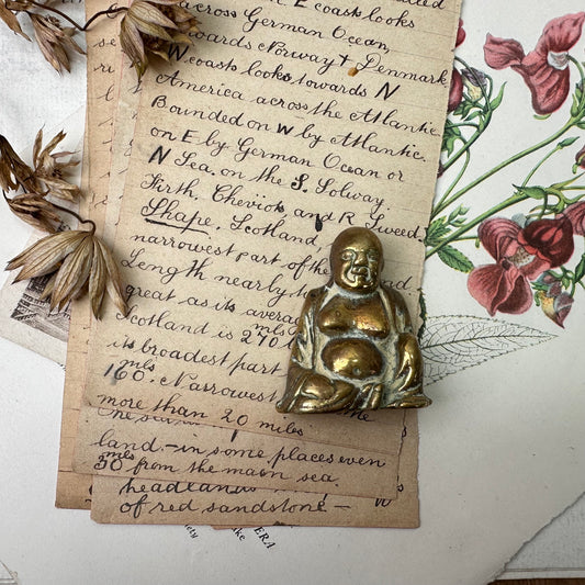 Mid Century Brass Seated Buddha Figure