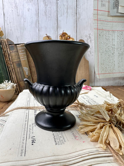 Black Ravenstone Matt Urn Vase