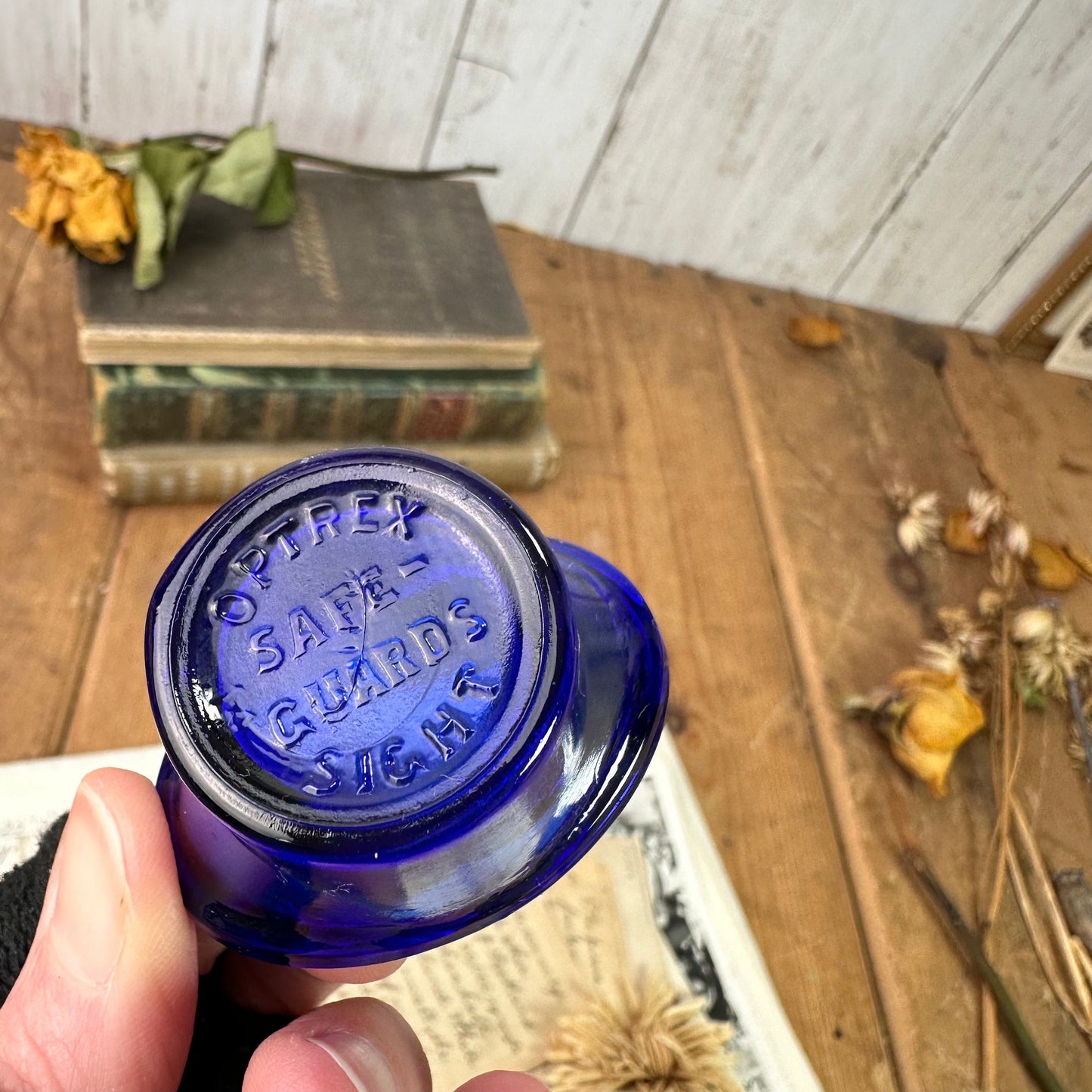 Vintage Blue Glass Eye Bath Optrex