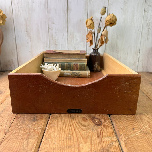 Vintage Wooden Box, Collar Drawer