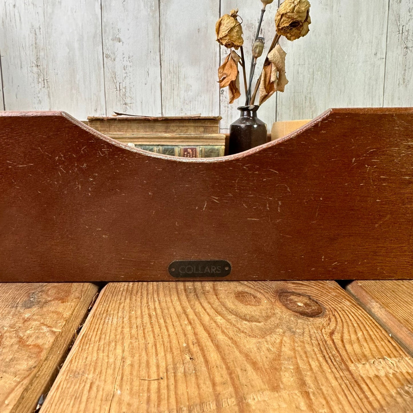 Vintage Wooden Box, Collar Drawer