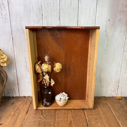 Vintage Wooden Handkerchiefs Drawer Toy Box