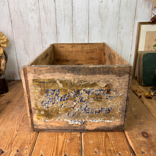 Vintage Wooden Shuregood Pears Crate Bottle Rack