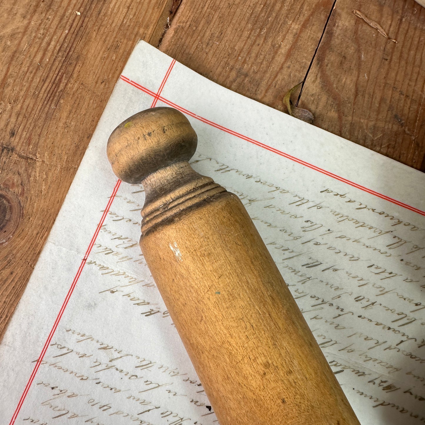 Antique French Wooden Large Rolling Pin