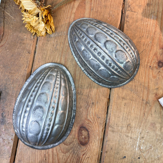 Vintage Chocolate Easter Egg Mould 2 Halves