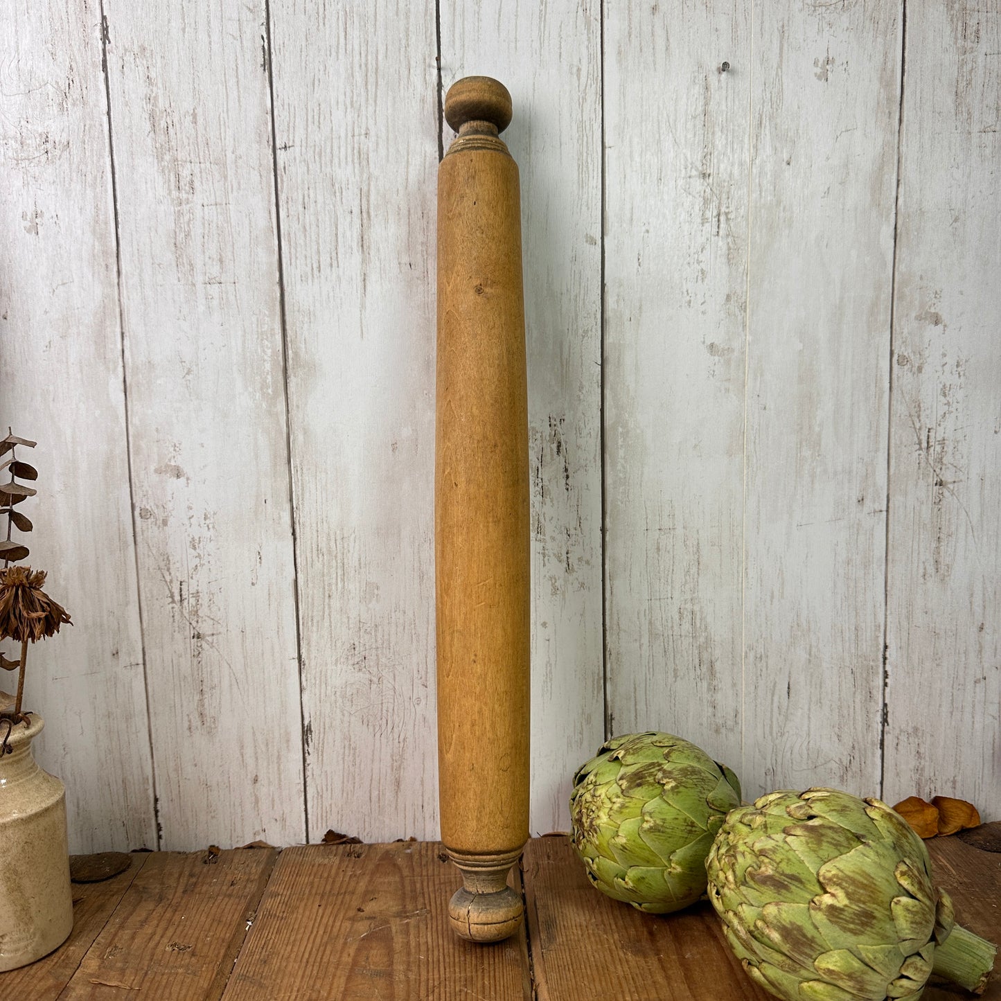 Antique French Wooden Large Rolling Pin