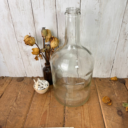 Large Vintage Clear Scottish Whiskey Bottle