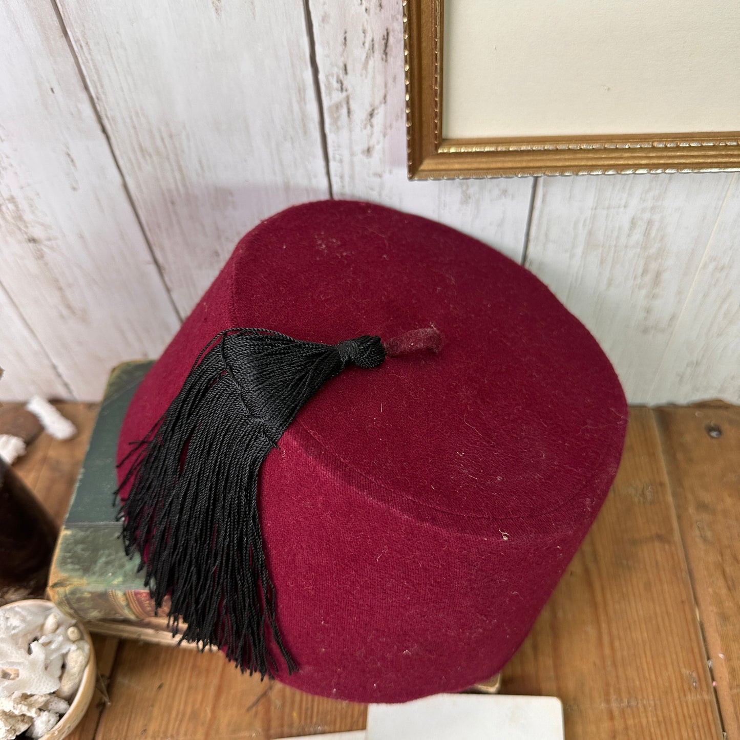 Vintage Red Turkish Shriner Fez Hat Arabian