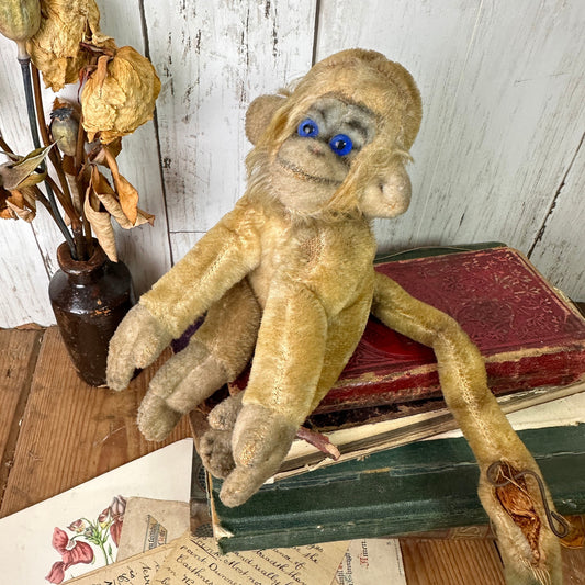 1940's Mohair Teddy Bear Mungo Steiff Monkey Plush Toy 