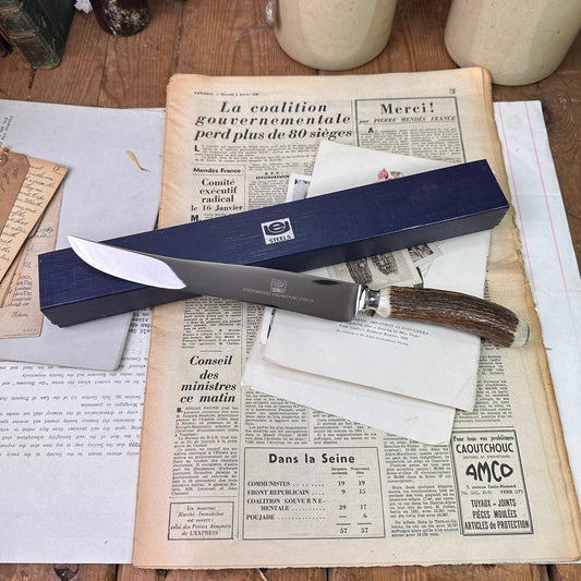 Sheffield Stocksbridge Steels Antler Handle Carving Knife - The Blind Mole
