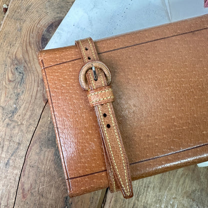 Vintage Tan ACME Tie Q Leather Tie Box