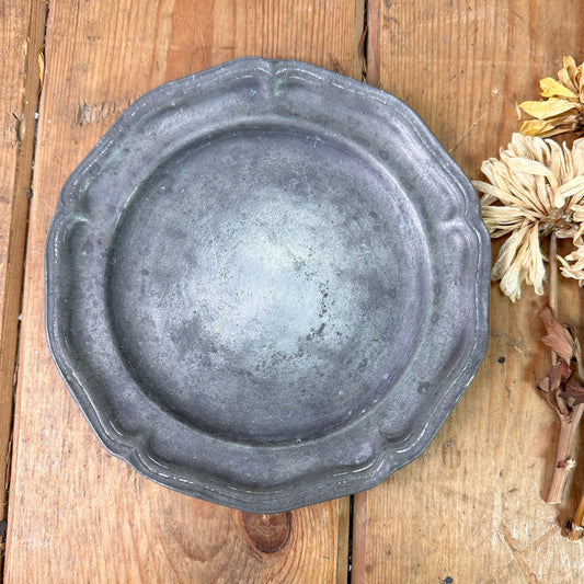 Stunning Victorian Pewter Plate