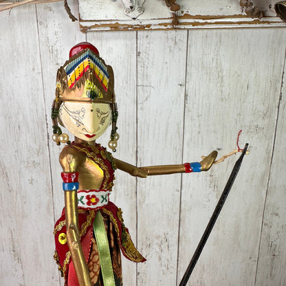 Pair of Indonesian Wayang Golek Puppets