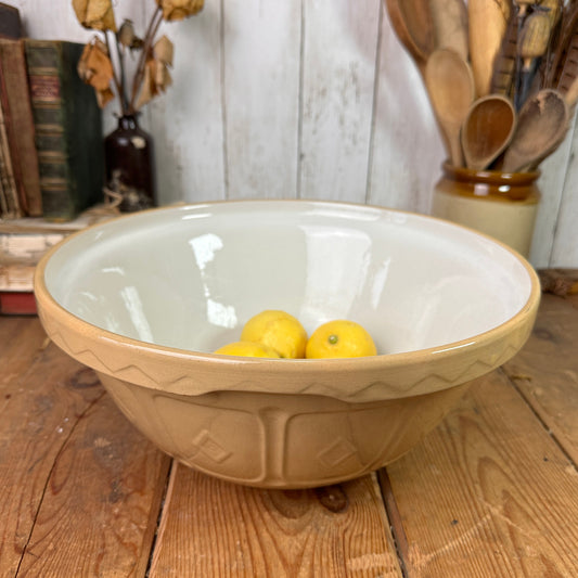 Large Rustic Mason & Cash Mixing Bowl