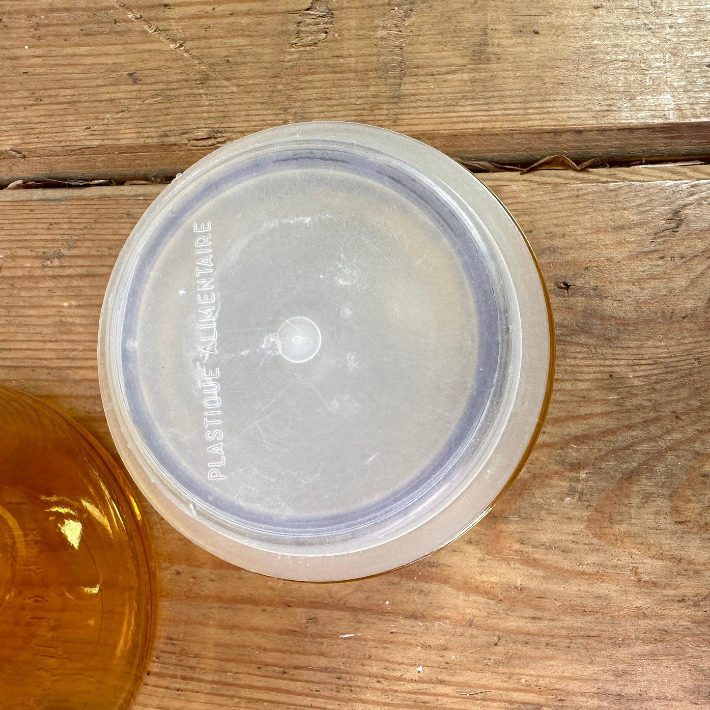 Large Amber Vintage Glass Apothecary Jar