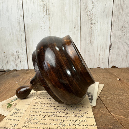 Vintage Black Ebonised Trinket Lidded Pot