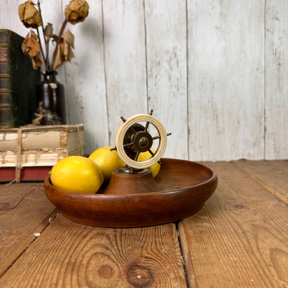 Vintage Ships Wheel Nut Cracker