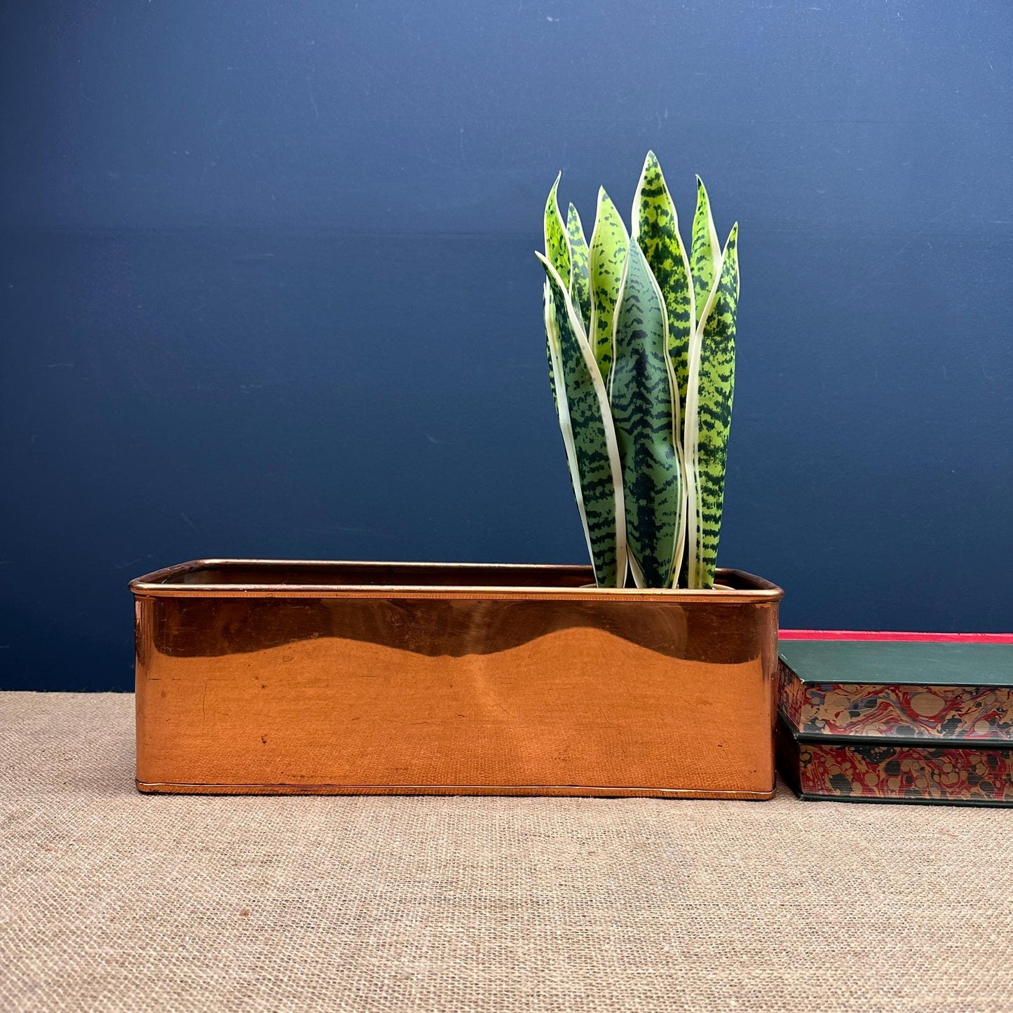 Antique Copper Rectangular Planter