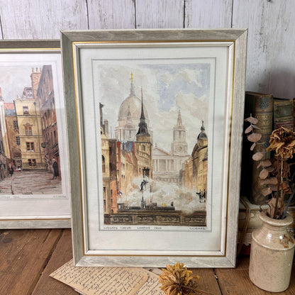 Pair of Original Watercolours, London Street Scenes Artwork Paintings/Prints