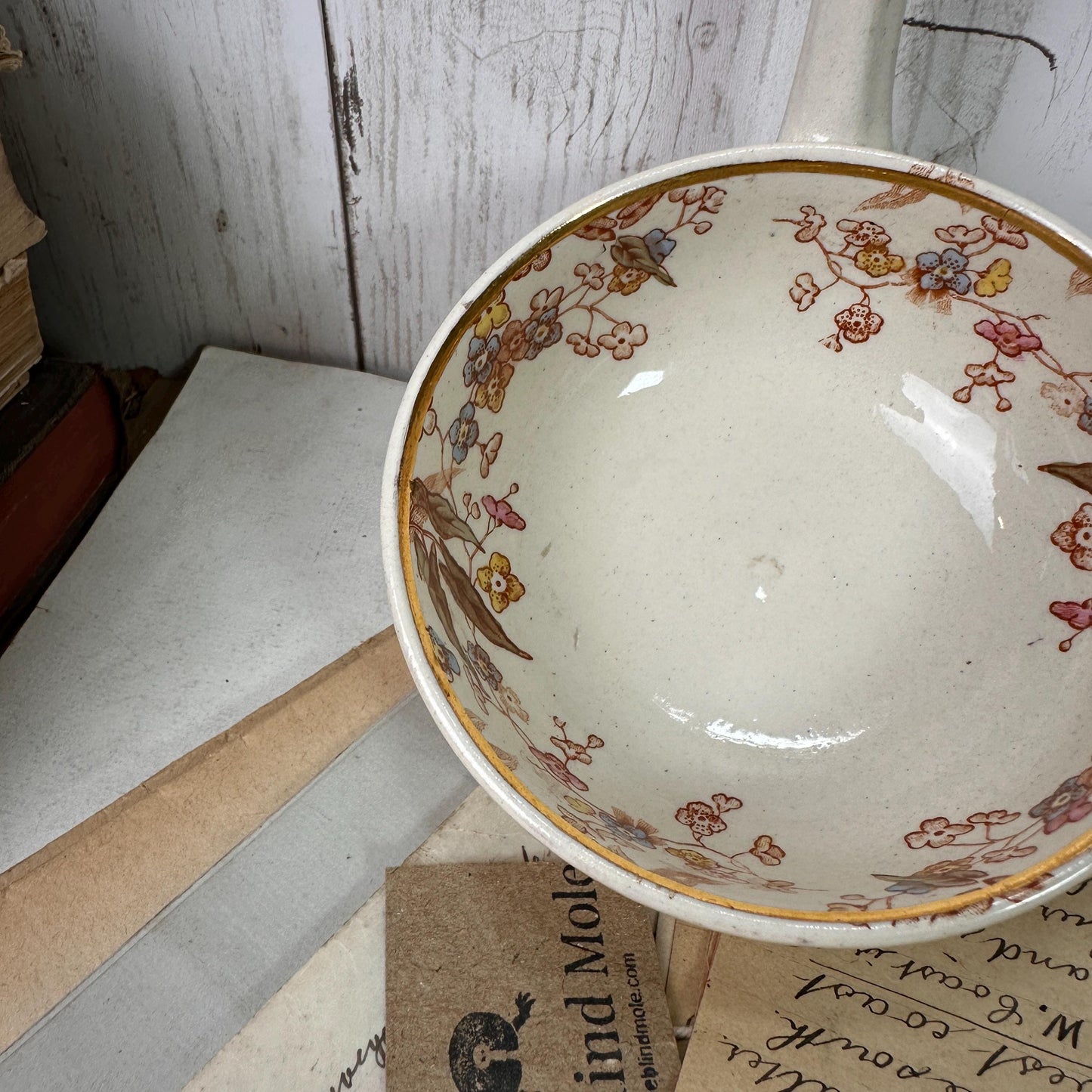 Large Victorian Ironstone Ceramic Serving Ladle, Spoon