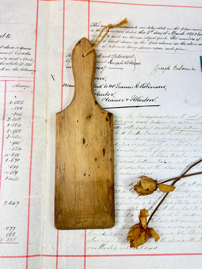 Vintage Wooden Gnocchi Paddle Butter Pat