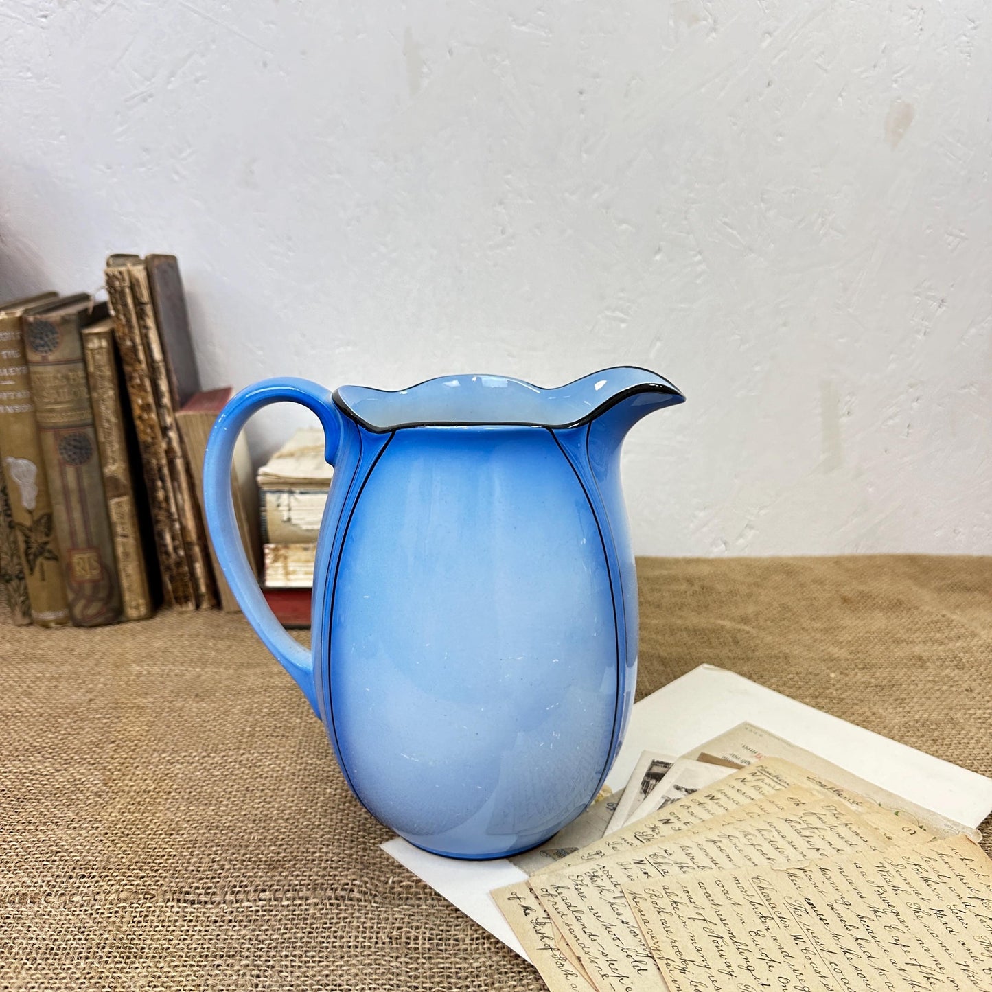 Art Deco Blue Falcon Ware Vase Jug