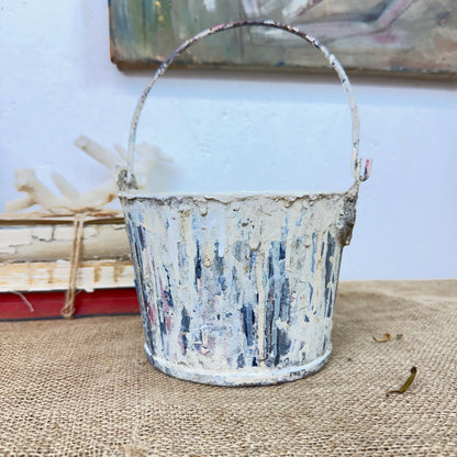 Vintage Paint Kettle Pot, Planter Storage Pot