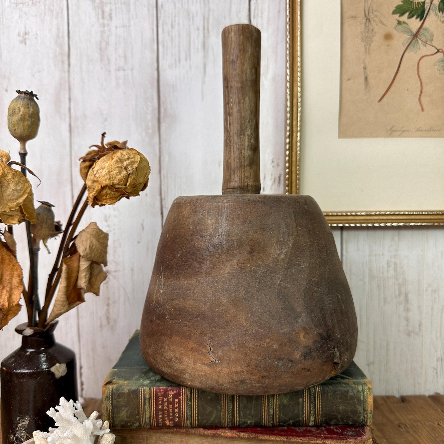 Antique Stonemason's Hardwood Mallet, Doorstop