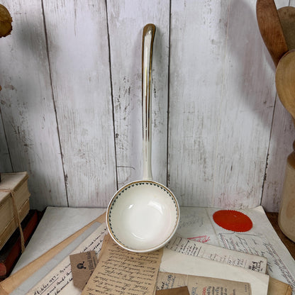 Large Victorian Ironstone Ceramic Serving Ladle, Spoon