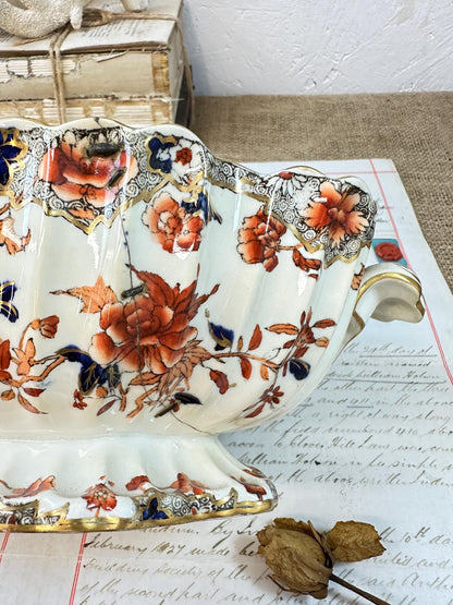 Stunning Copland Spode Floral Burnt Orange Tureen Bertha