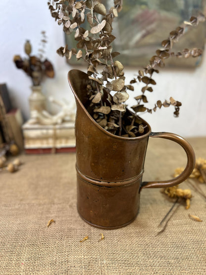 Antique English Copper One Gallon Helmet Jug