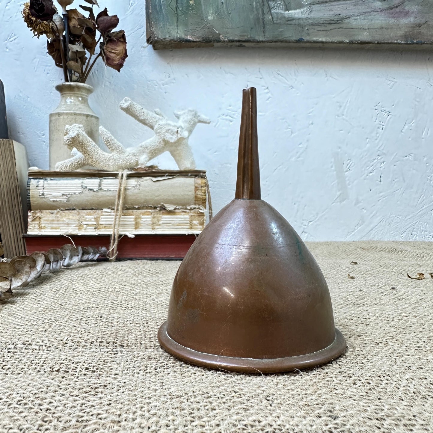 Antique Copper Hanging Funnel