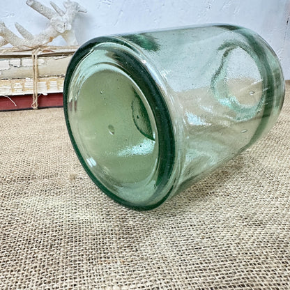 Vintage Green Handblown Glass Apothecary Bottle/Jar - Propagating Bottle vase