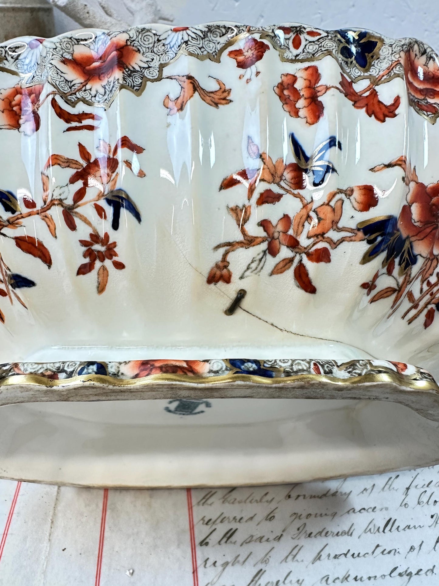 Stunning Copland Spode Floral Burnt Orange Tureen Bertha