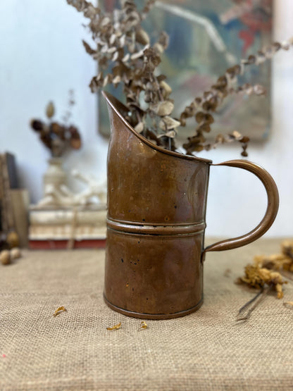 Antique English Copper One Gallon Helmet Jug