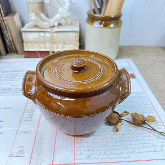 Stoneware Lidded Brown Pearsons Storage Canister Stoneware