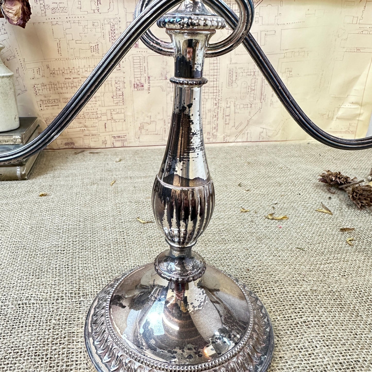 Beautiful Viners Silver Plated Triple Candelabra Candle Stick