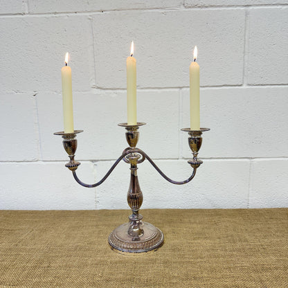 Beautiful Viners Silver Plated Triple Candelabra Candle Stick