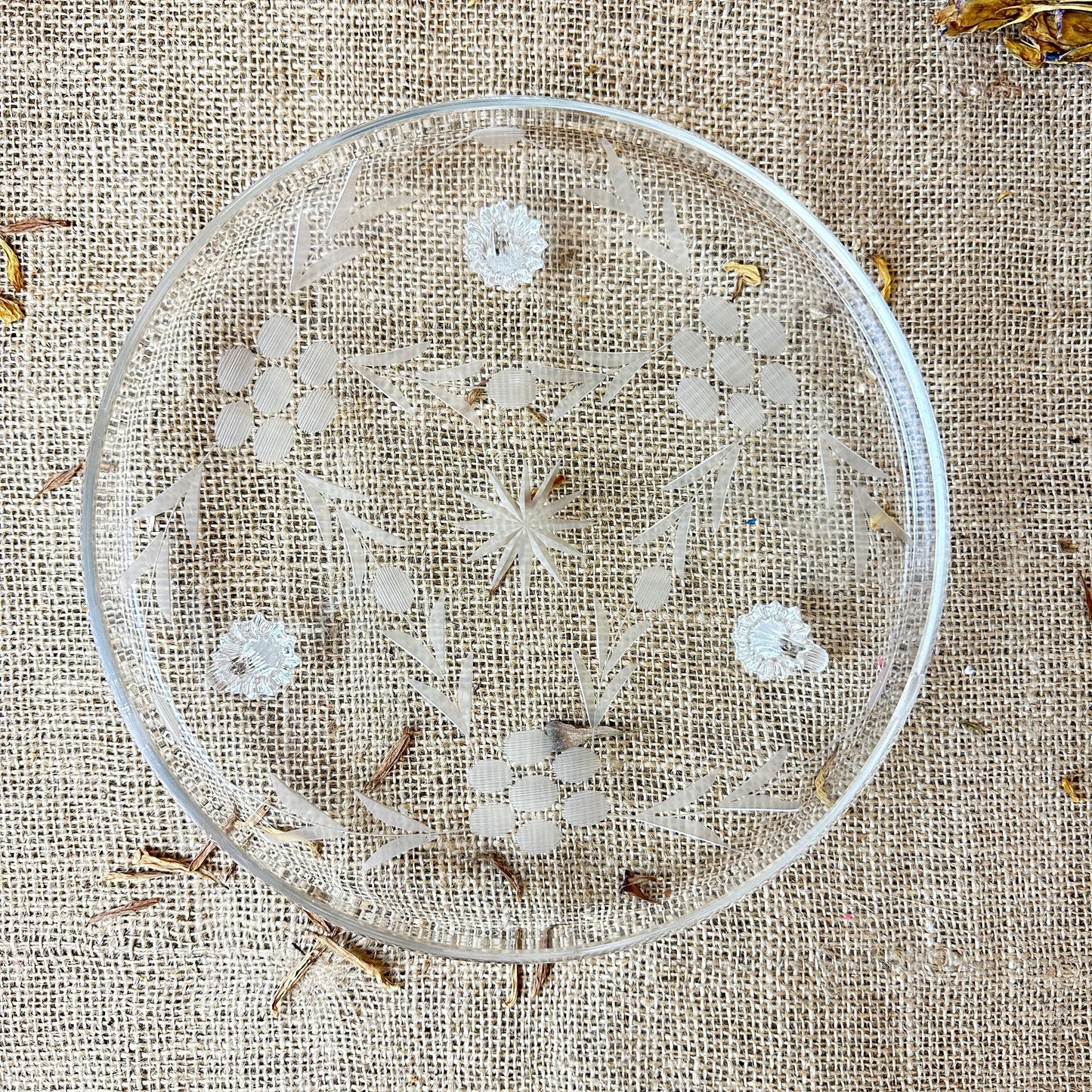 Pressed Glass Cake Stand