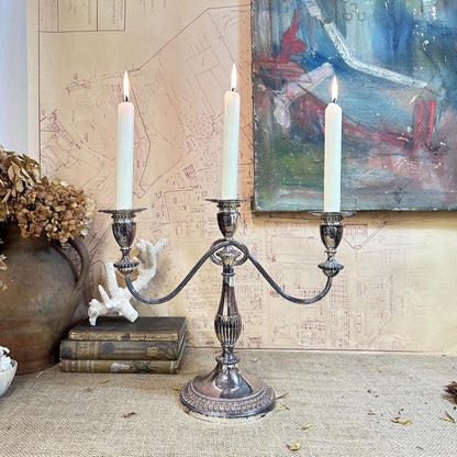 Beautiful Viners Silver Plated Triple Candelabra Candle Stick